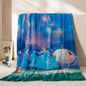 Cinderella Fairytale Princess Pumpkin Coach Fleece Blanket 59” x 79” Large Throw