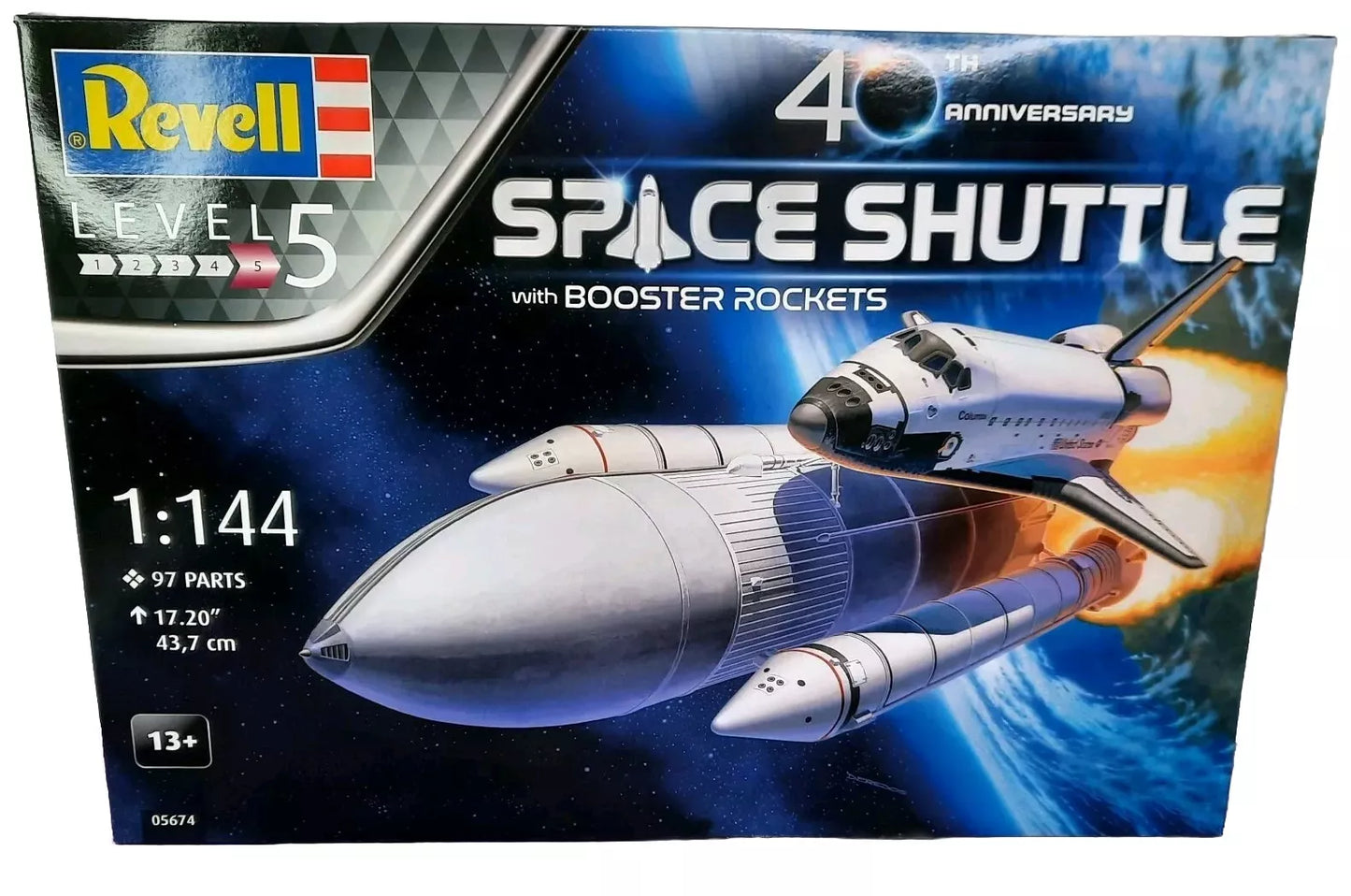 Revell Space Shuttle Booster Rockets 40th anniversary 1/144 model kit DISTRESSED BOX