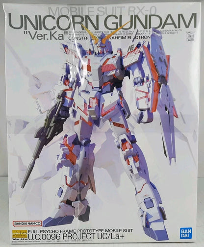 BANDAI RX-0 Unicorn Gundam Ver. Ka psycho frame MG 1/100 Model Kit DISTRESSED BOX