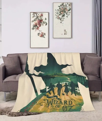 Oz Wicked Elphaba Witch Fleece Blanket 59” x 79” Large Throw Movie Night