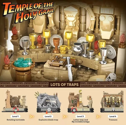 Temple Of The Holy Grail Adventure Building Block Set 5 Minifigs TOCMOC LEGO compatible