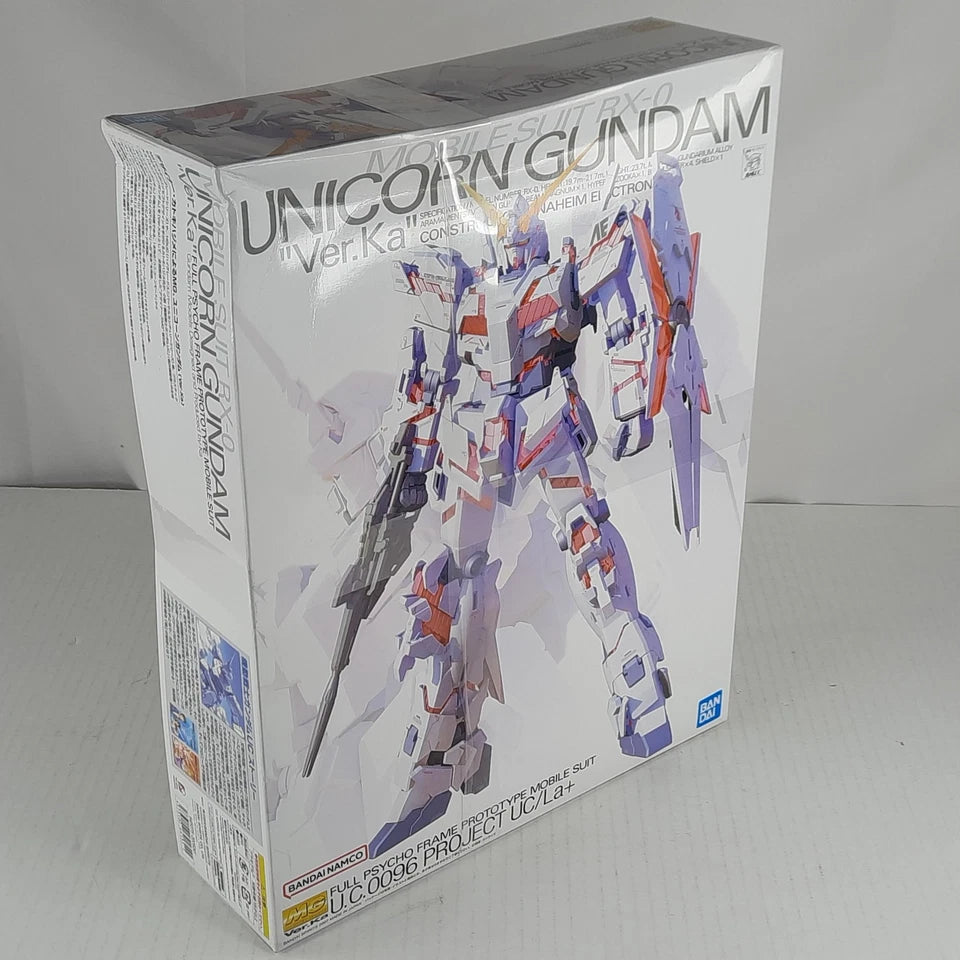 BANDAI RX-0 Unicorn Gundam Ver. Ka psycho frame MG 1/100 Model Kit DISTRESSED BOX