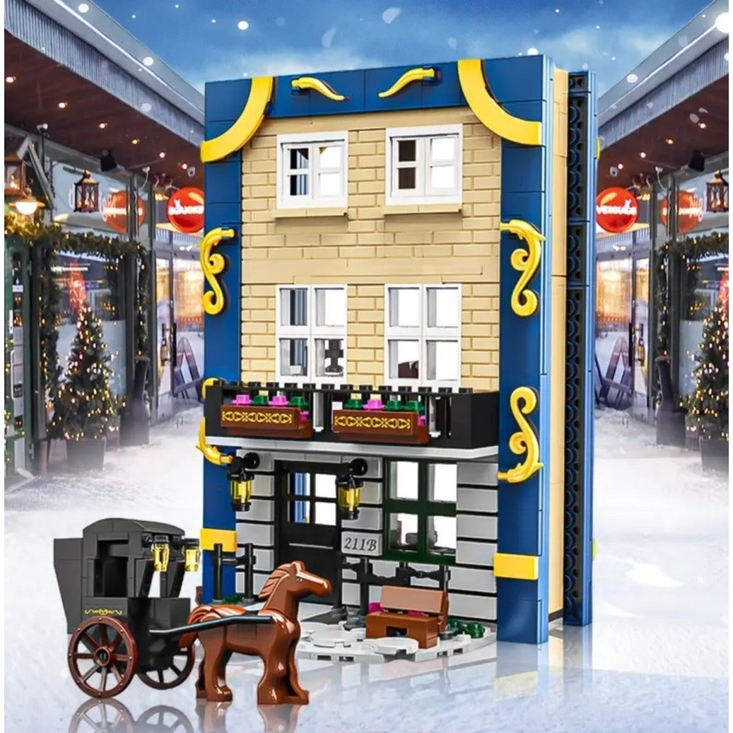 Sherlock Holmes Building Block Book Set Baker Street London Compatible Brick Set