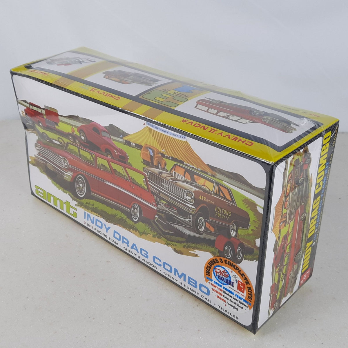 AMT Indy Drag Combo Chevy II FC & Trailer 1:25 model kit DISTRESSED BOX