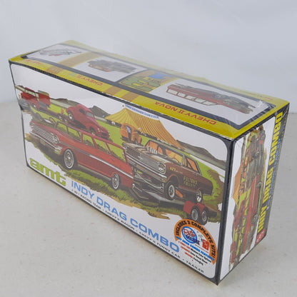 AMT Indy Drag Combo Chevy II FC & Trailer 1:25 model kit DISTRESSED BOX