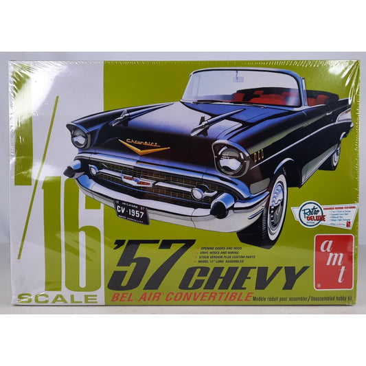 AMT 1957 Chevy Bel Air convertible LARGE SCALE 1:16 model kit DISTRESSED BOX