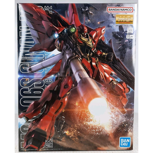 BANDAI MG Sinanju Animation Color Gundam UC MSN-06S model kit DISTRESSED BOX