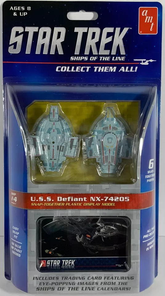 AMT Star Trek set of 4: Enterprise Defiant Reliant Klingon snap Model Kits 914