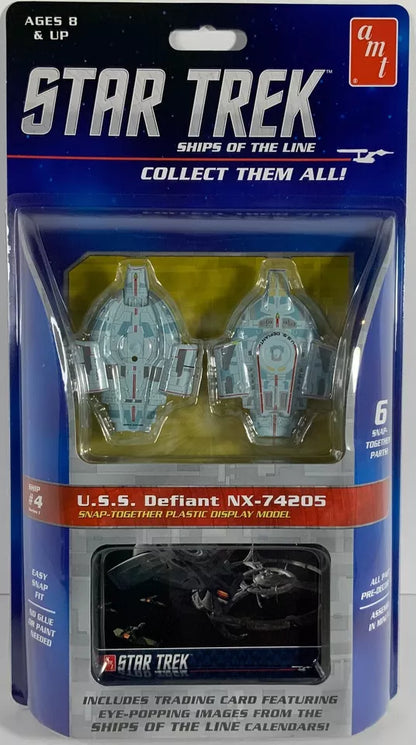 AMT Star Trek set of 4: Enterprise Defiant Reliant Klingon snap Model Kits 914