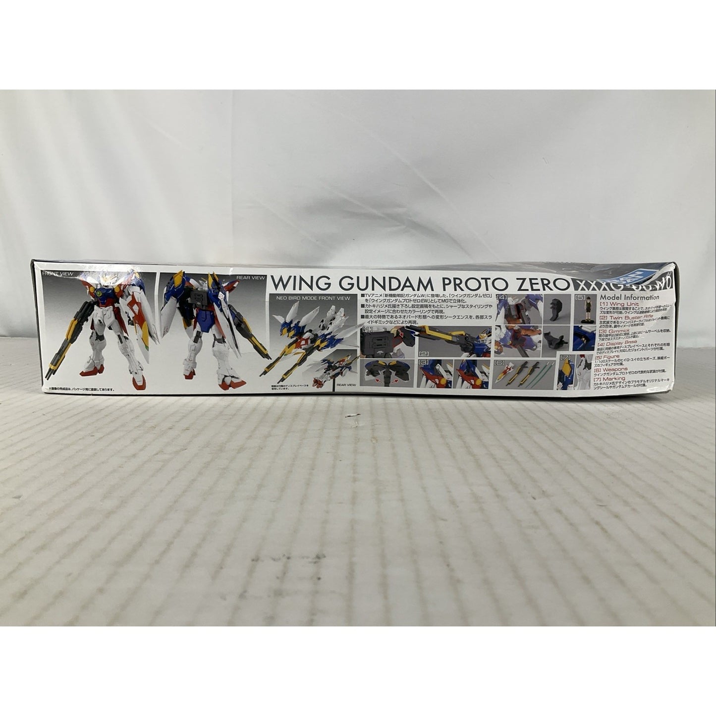 BANDAI MG Wing Gundam Proto Zero XXXG-00W0 EW 1:100 model kit DISTRESSED BOX