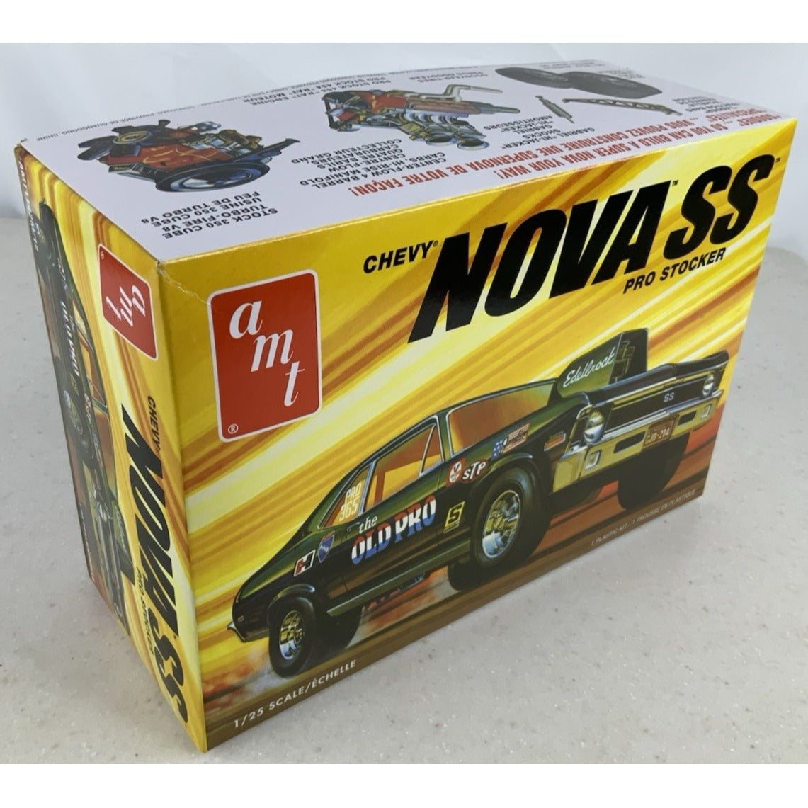 AMT 1972 Chevy Nova SS pro stocker 72 1:25 model kit DISTRESSED BOX