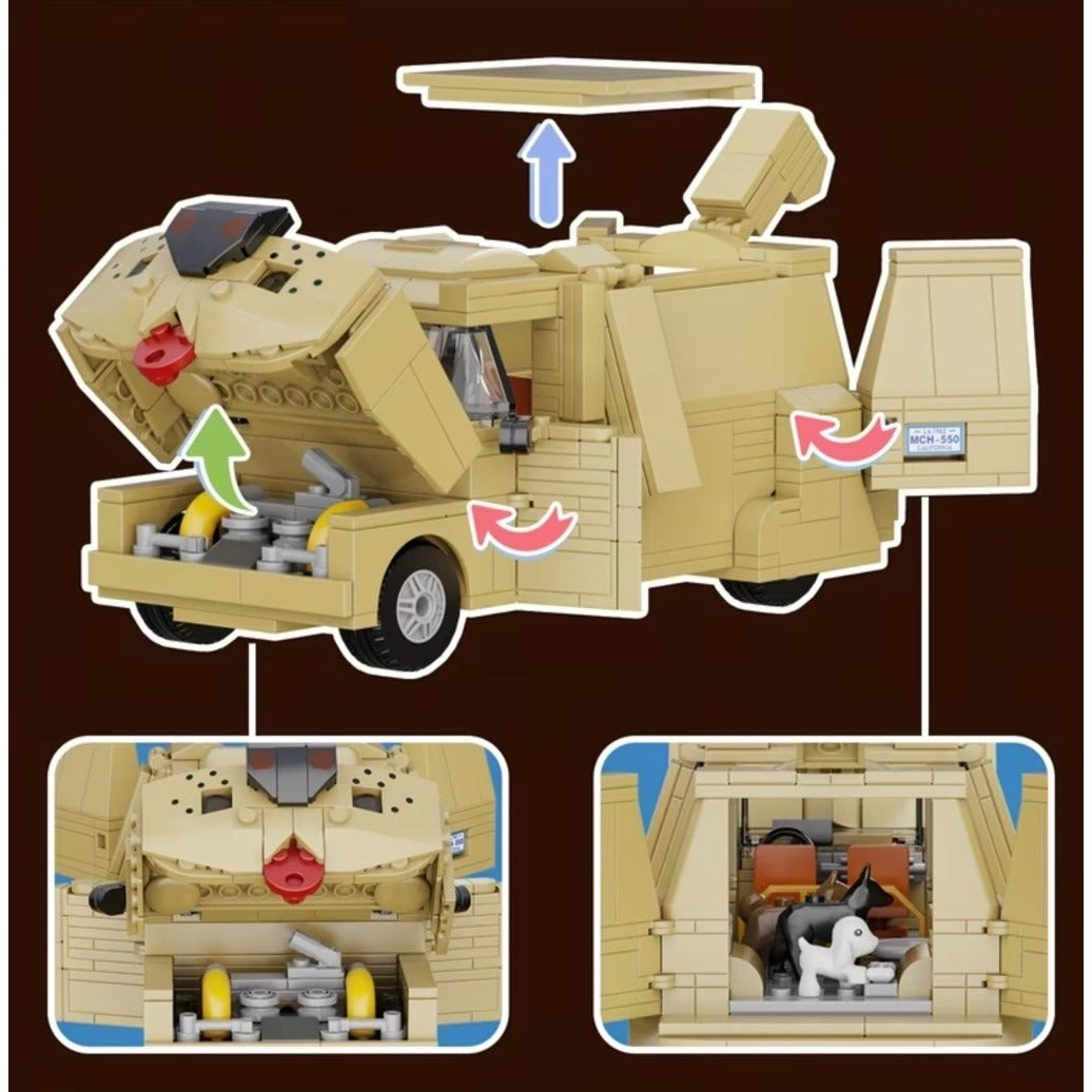MOC Dumb & Dumber Movie Mutts Cuts Mobile Car Truck Building Block Set 499pcs
