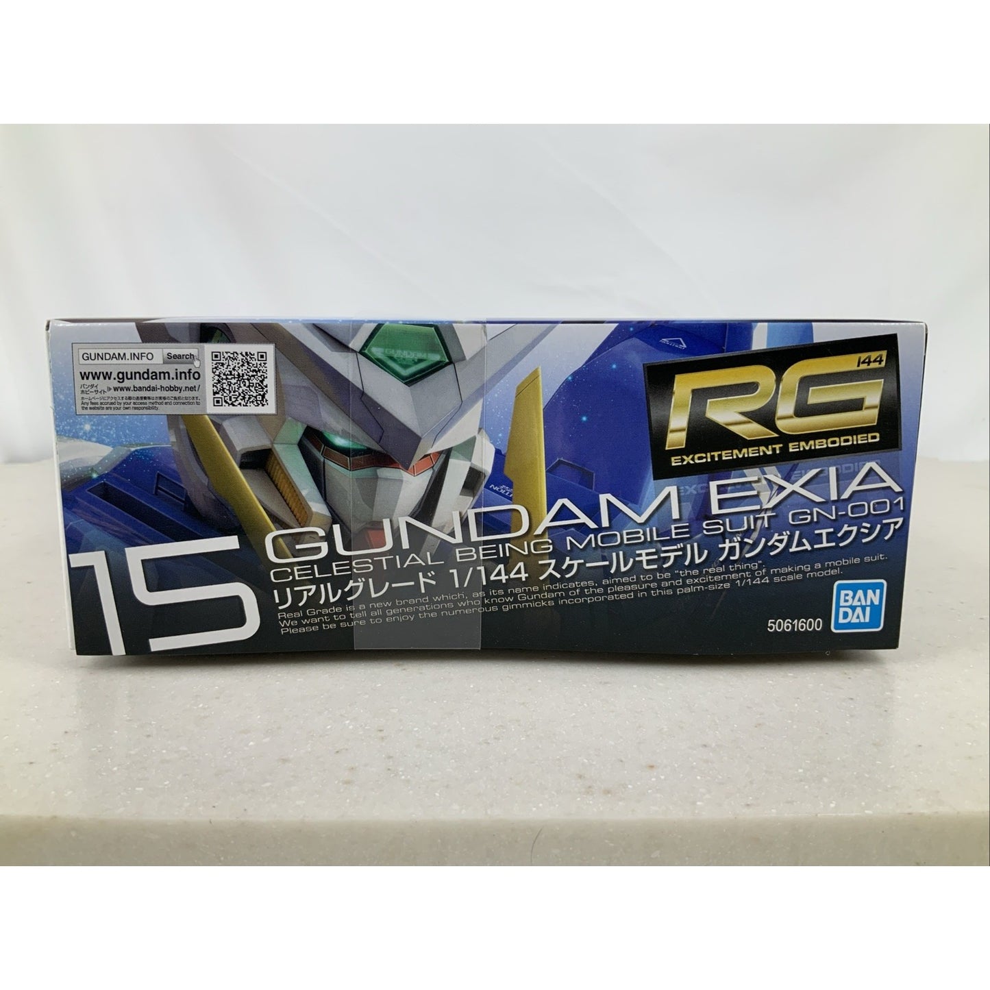 BANDAI RG Gundam Exia 00 GN-001 15 1:144 model kit DISTRESSED BOX