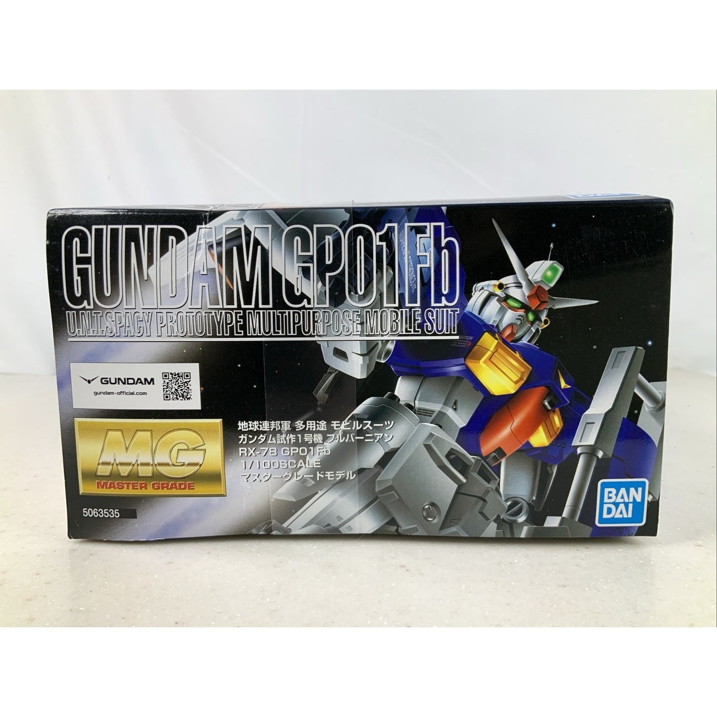 BANDAI MG RX-78 GP01Fb Gundam GP01Fb 1:100 model kit DISTRESSED BOX