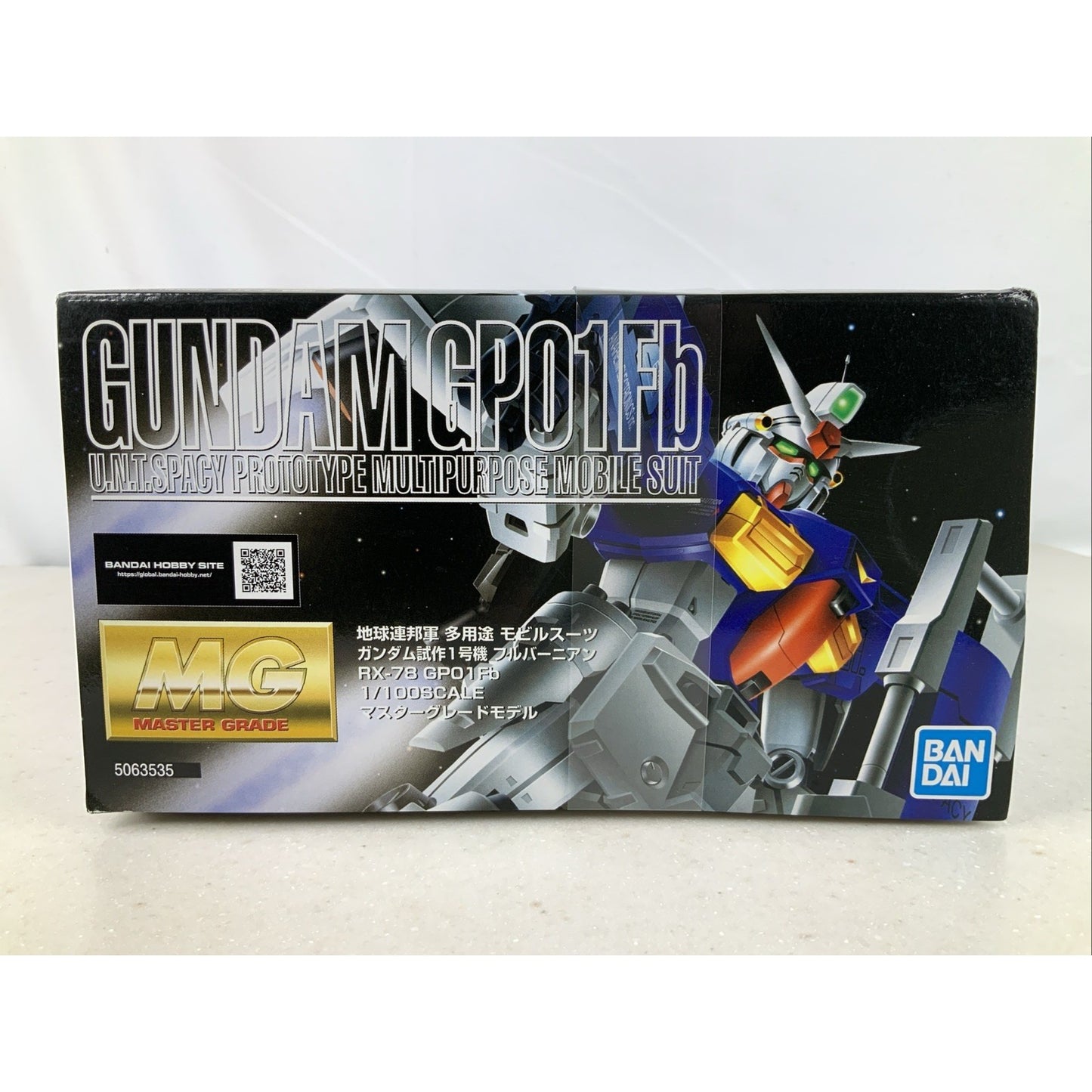 BANDAI MG RX-78 GP01Fb Gundam GP01Fb 1:100 model kit DISTRESSED BOX