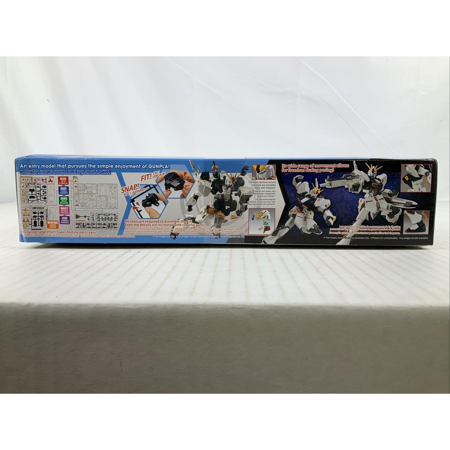 BANDAI EG RX-93 V Gundam entry grade gunpla 1:144 model kit DISTRESSED BOX