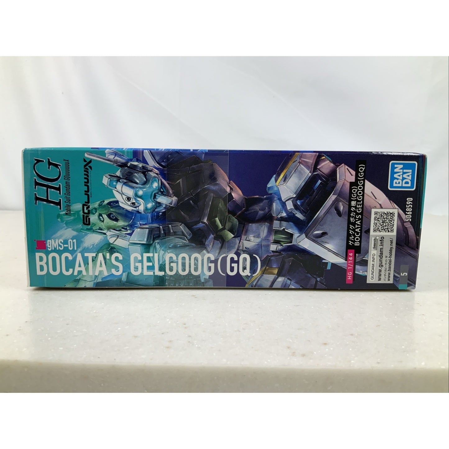 BANDAI GQ Bocata's Gelgoog Mobile Suit GMS-01 1:144 HG model kit DISTRESSED BOX