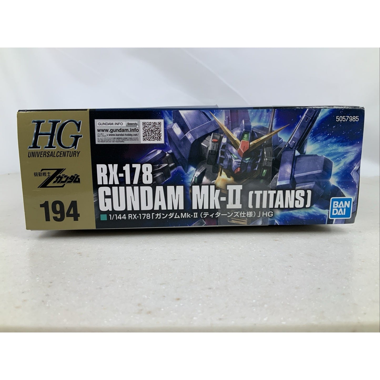 BANDAI HG RX-178 Gundam Mk-II Titans Z HGUC 1:144 model kit DISTRESSED BOX