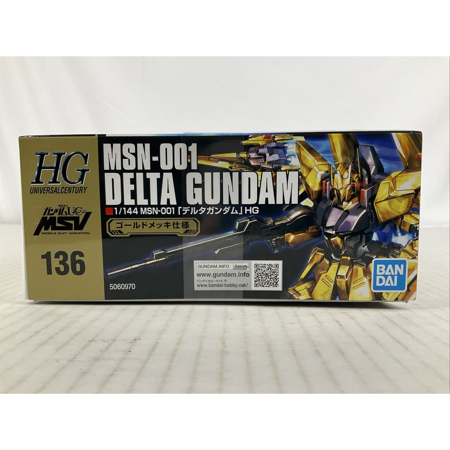 BANDAI HG MSN-001 Delta Gundam 136 HGUC MSV 1:144 model kit DISTRESSED BOX