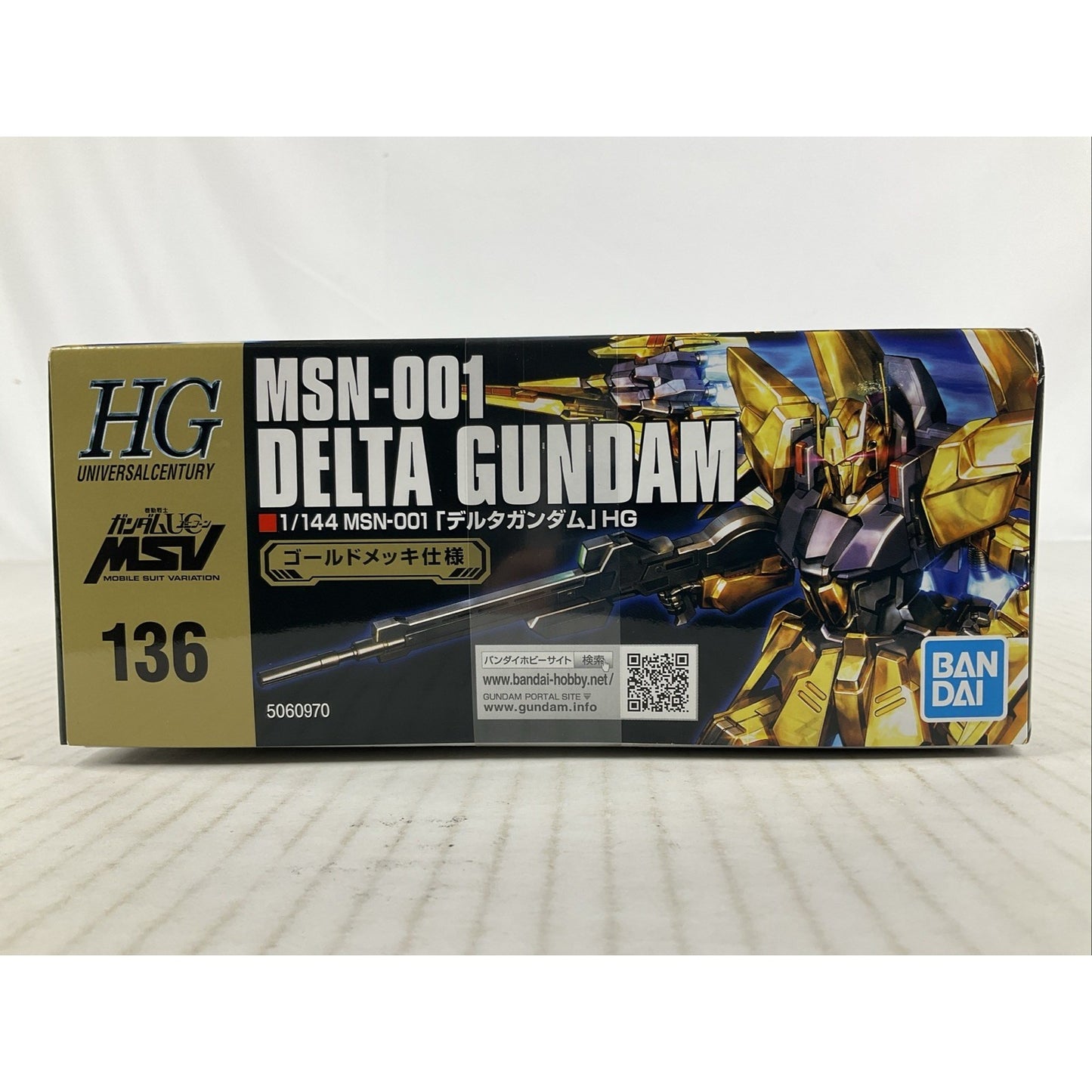 BANDAI HG MSN-001 Delta Gundam 136 HGUC MSV 1:144 model kit DISTRESSED BOX