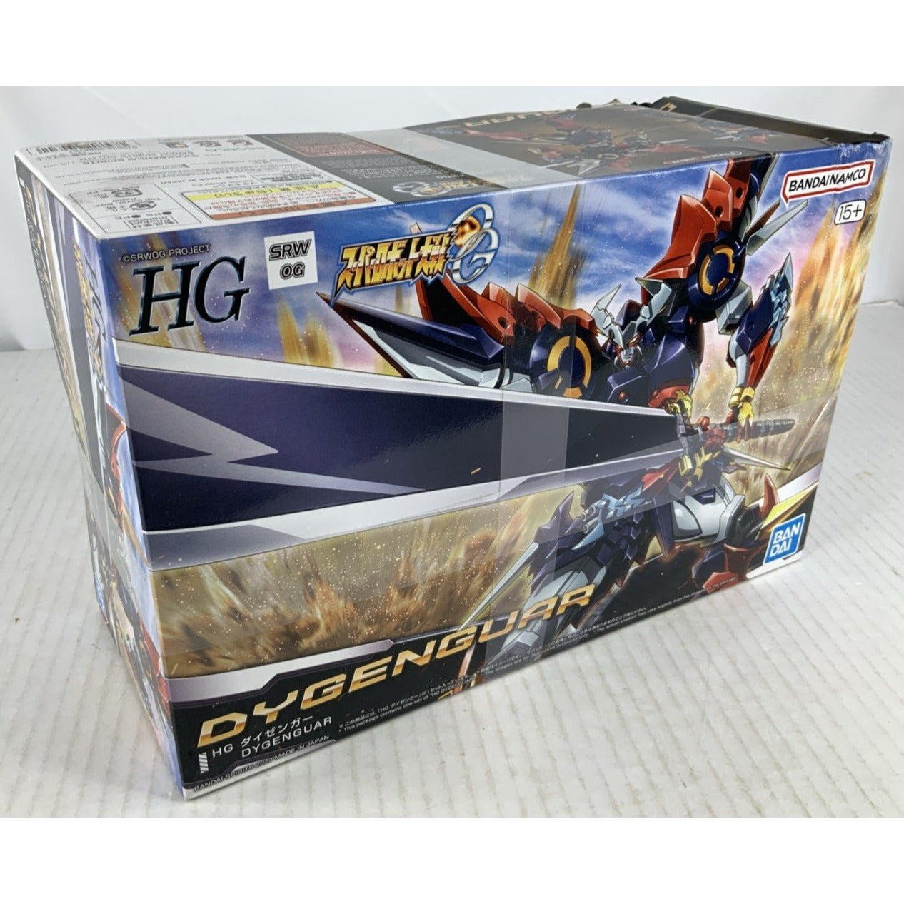 BANDAI HG Dygenguar Super Robot Wars model kit DISTRESSED BOX